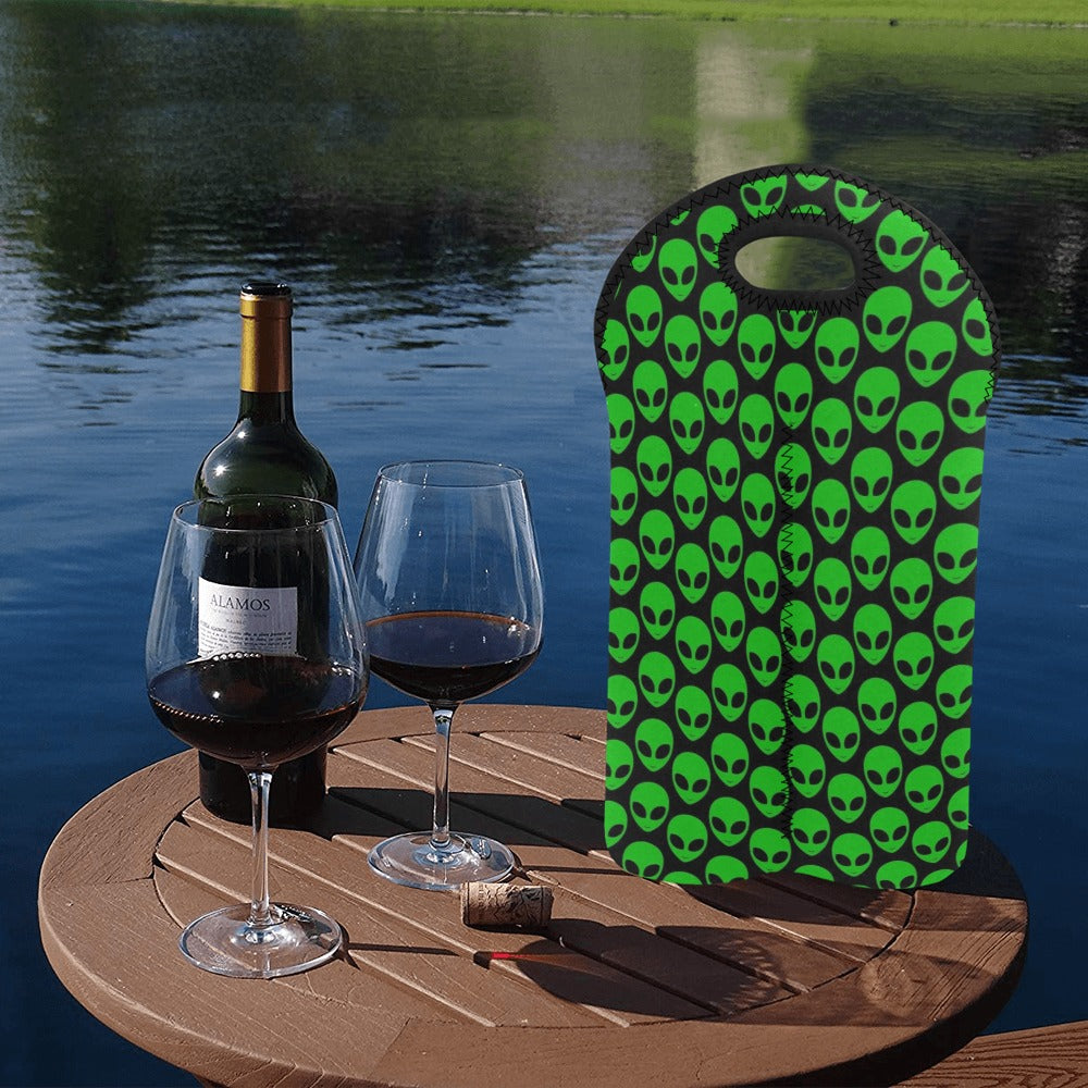 Aliens - 2-Bottle Neoprene Wine Bag 2 Bottle Wine Bag Printed Offshore Sci Fi