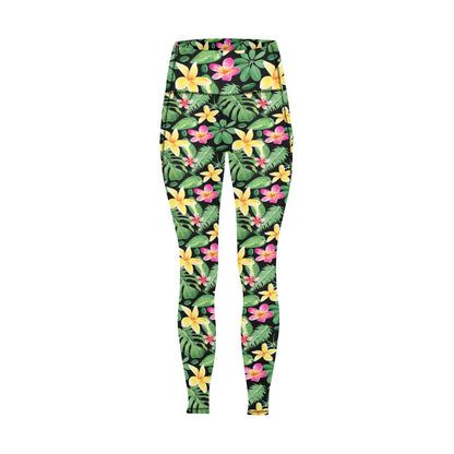 Frangipani - Women's Leggings with Pockets