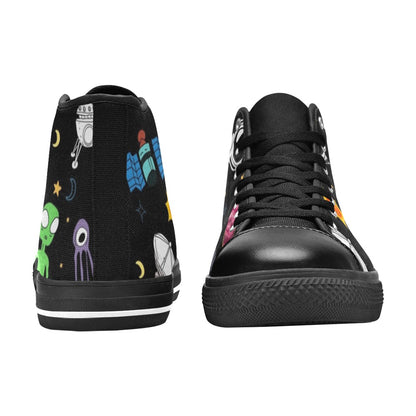 Kids Space - Kids High Top Canvas Shoes Kids High Top Canvas Shoes Printed Offshore Space