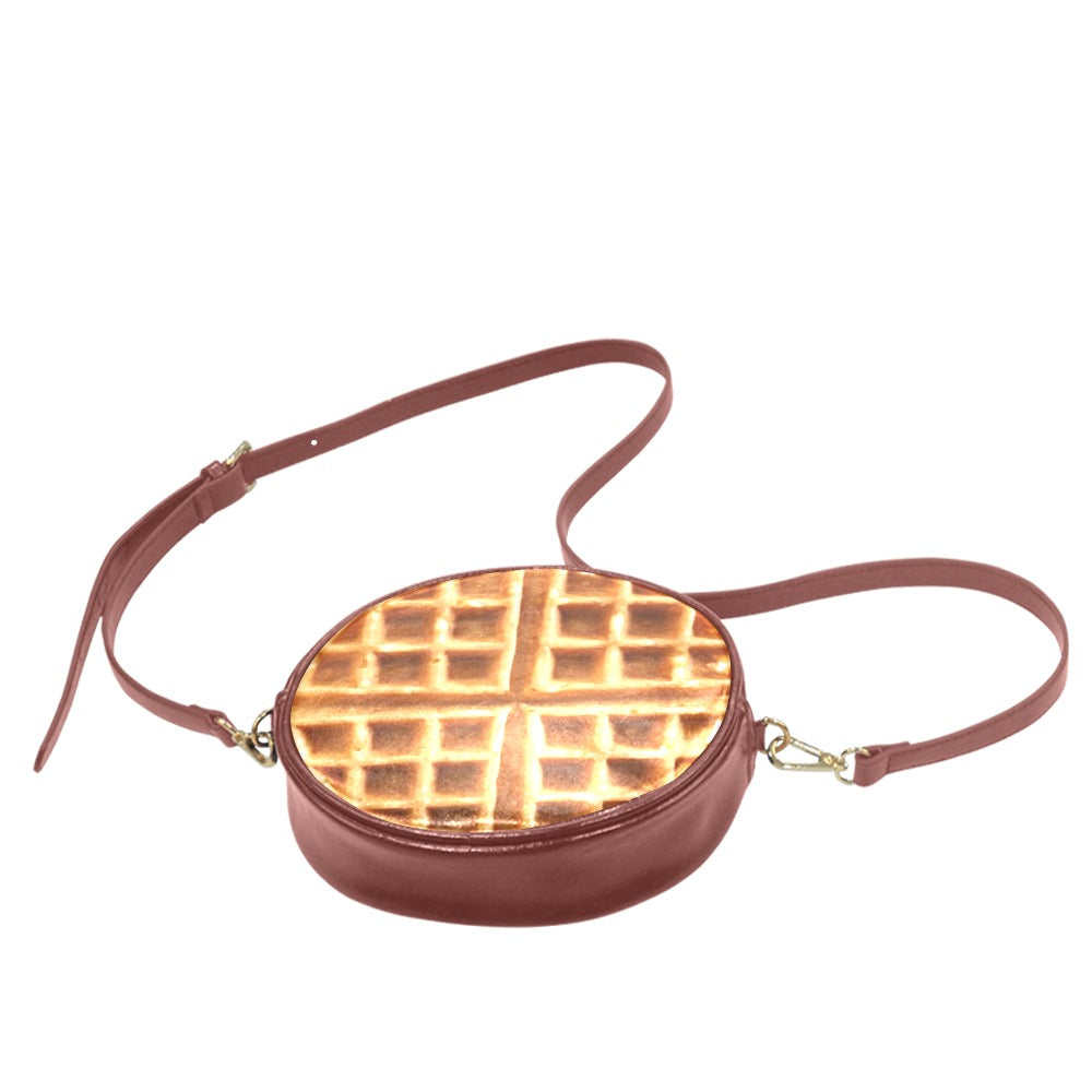 Waffle - Round Sling Bag Round Sling Bag Food Printed Offshore