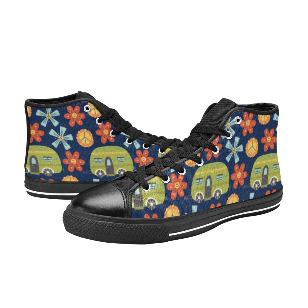 Hippy Caravan - Kids High Top Canvas Shoes Kids High Top Canvas Shoes Printed Offshore