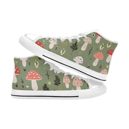 Toadstools - Women's High Top Canvas Shoes