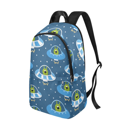 Cute Aliens in UFOs - Fabric Backpack for Adult