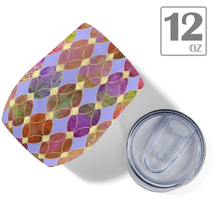 Circle Mosaic - 12oz Wine Tumbler 12oz Wine Tumbler Printed Offshore