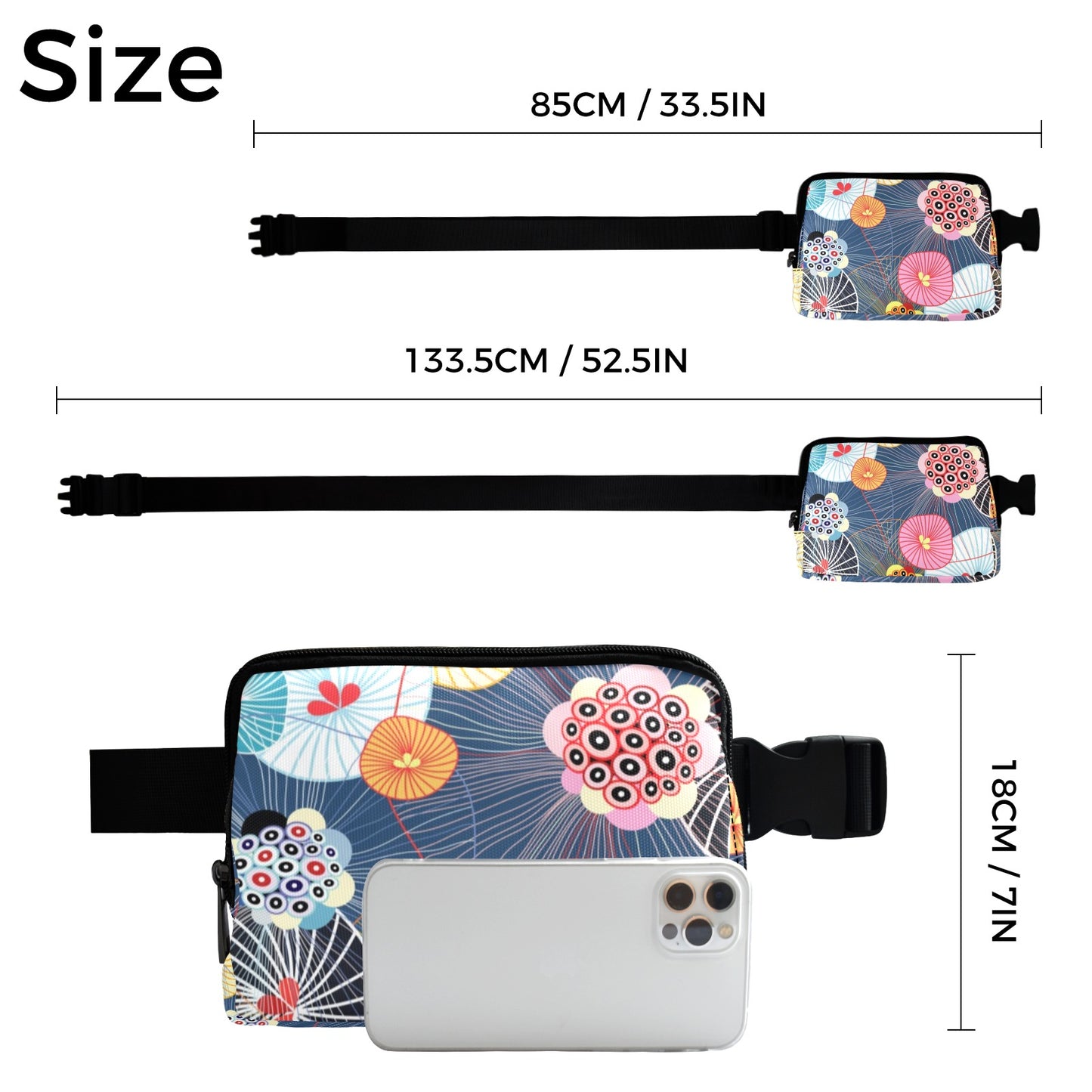 Abstract Floral - Belt Bag Belt Bag Plants Printed Offshore