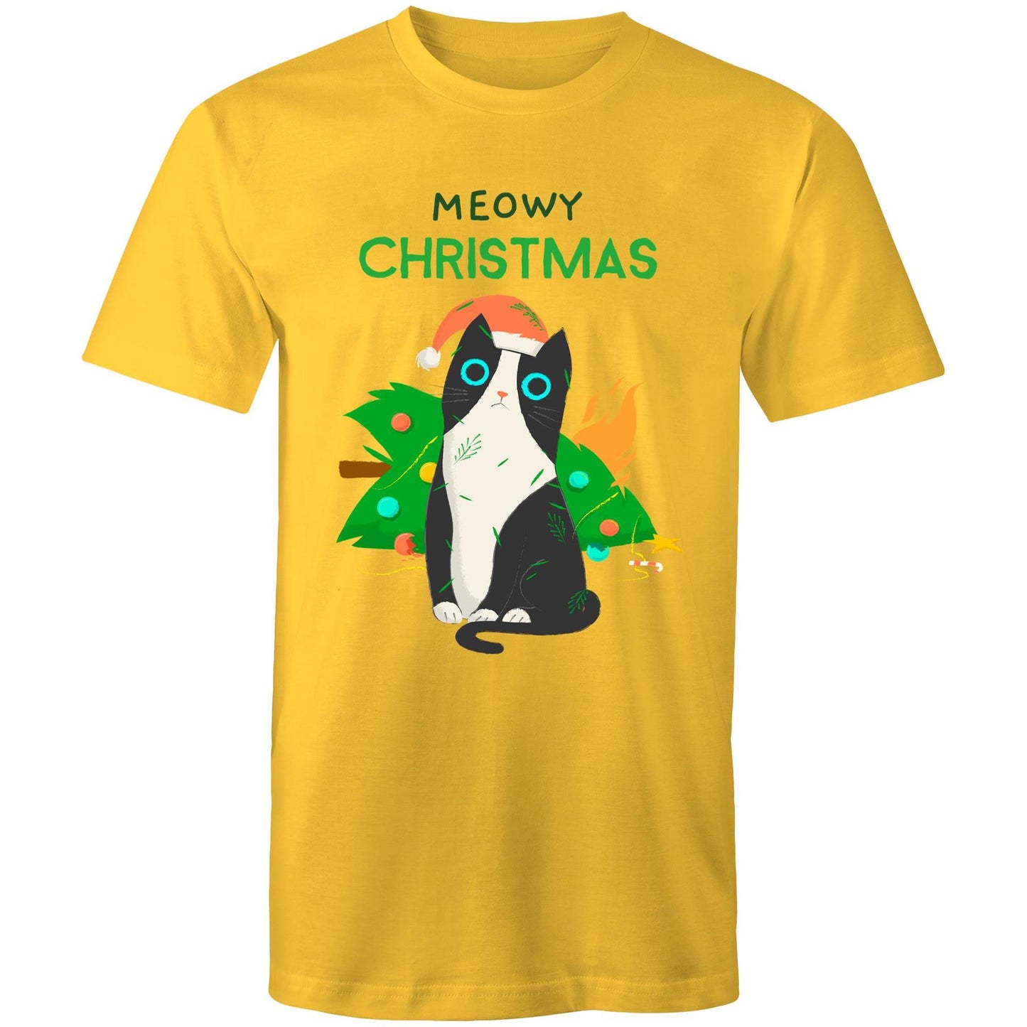 Meowy Christmas - Mens T-Shirt