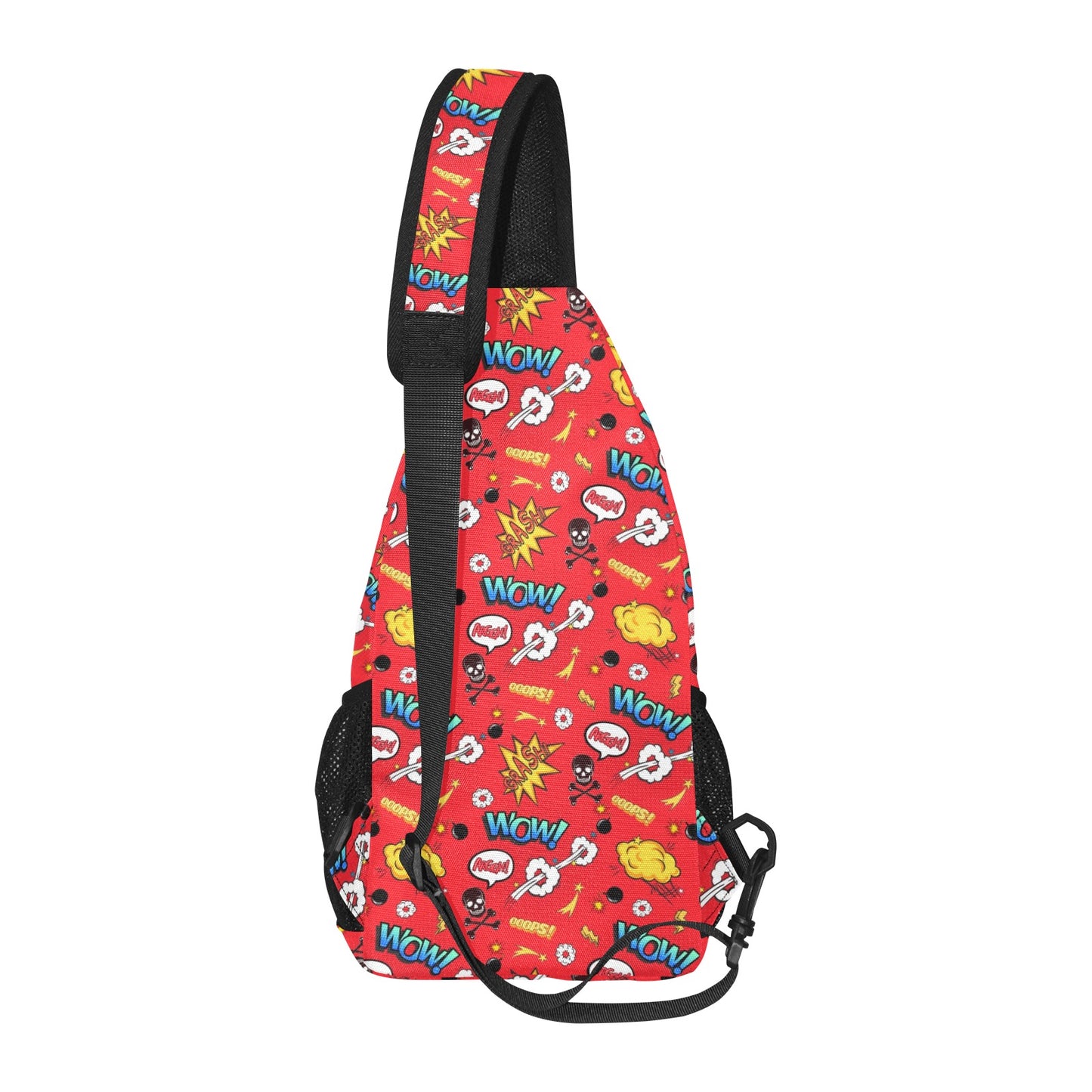 Comic Book Red - Chest Bag With Full Print