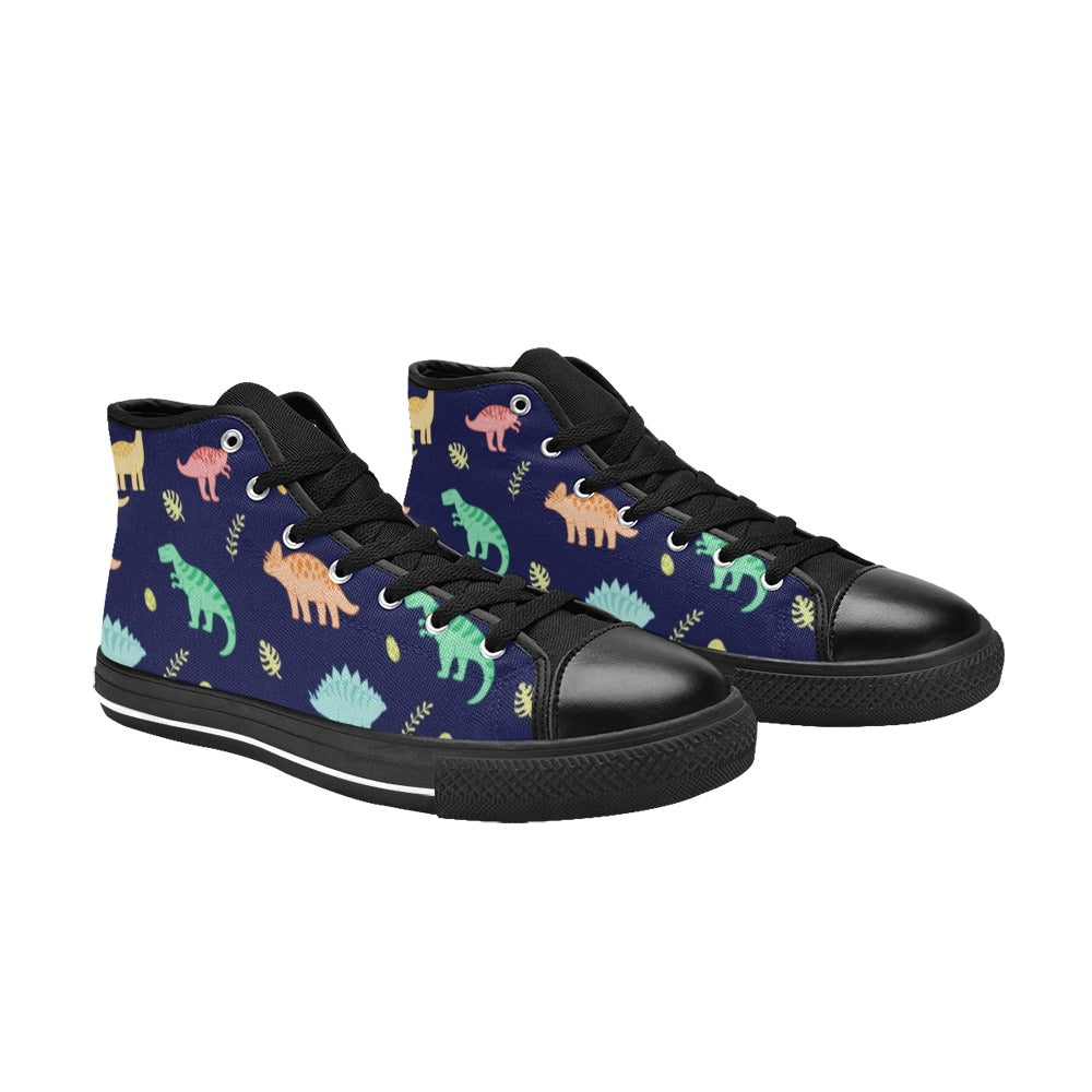 Dinosaurs - Kids High Top Canvas Shoes Kids High Top Canvas Shoes animal Printed Offshore