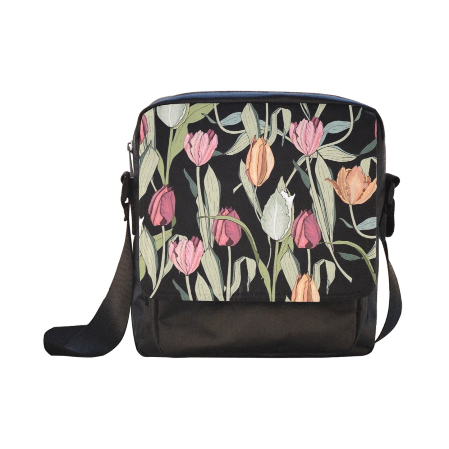 Tulips - Crossbody Nylon Bag Crossbody Bags Plants Printed Offshore