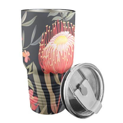 Australian Waratah Flower - 30oz Insulated Stainless Steel Mobile Tumbler