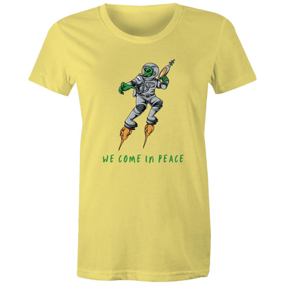 Alien Invasion, We Come In Peace - Womens T-shirt