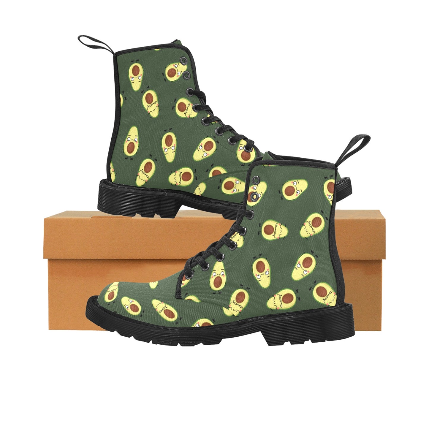 Avocado Characters - Martin Boots for Men (Black)