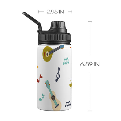 Guitar Music - Kids Water Bottle with Chug Lid (12 oz)