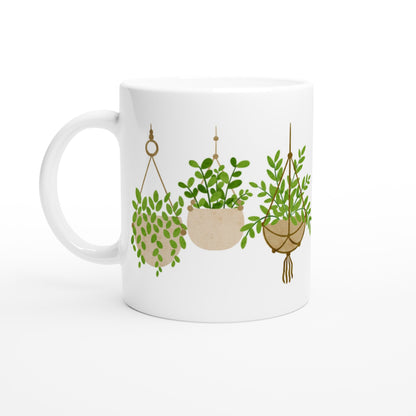 Hanging Plants 2 - White 11oz Ceramic Mug Default Title White 11oz Mug Plants