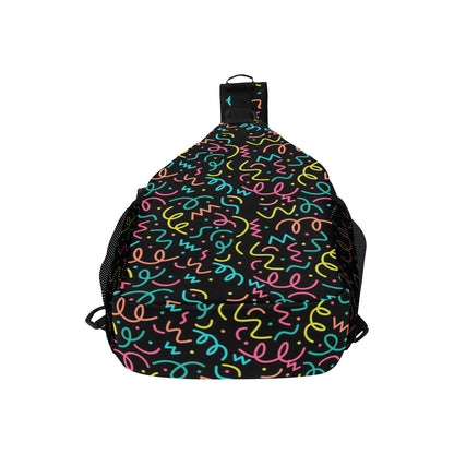 Squiggle Time - Cross-Body Chest Bag Cross-Body Chest Bag Printed Offshore