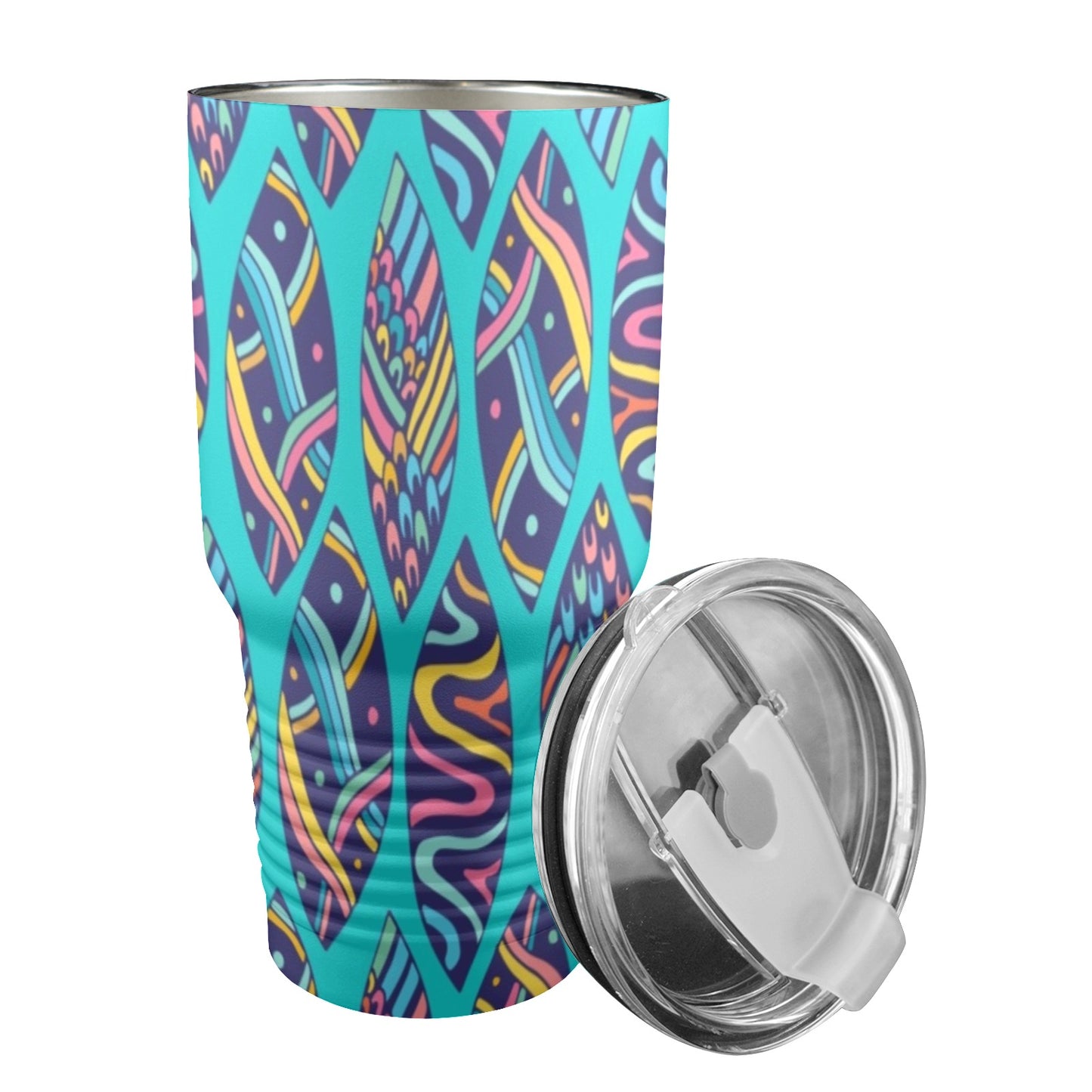 Surfboards - 30oz Insulated Stainless Steel Mobile Tumbler