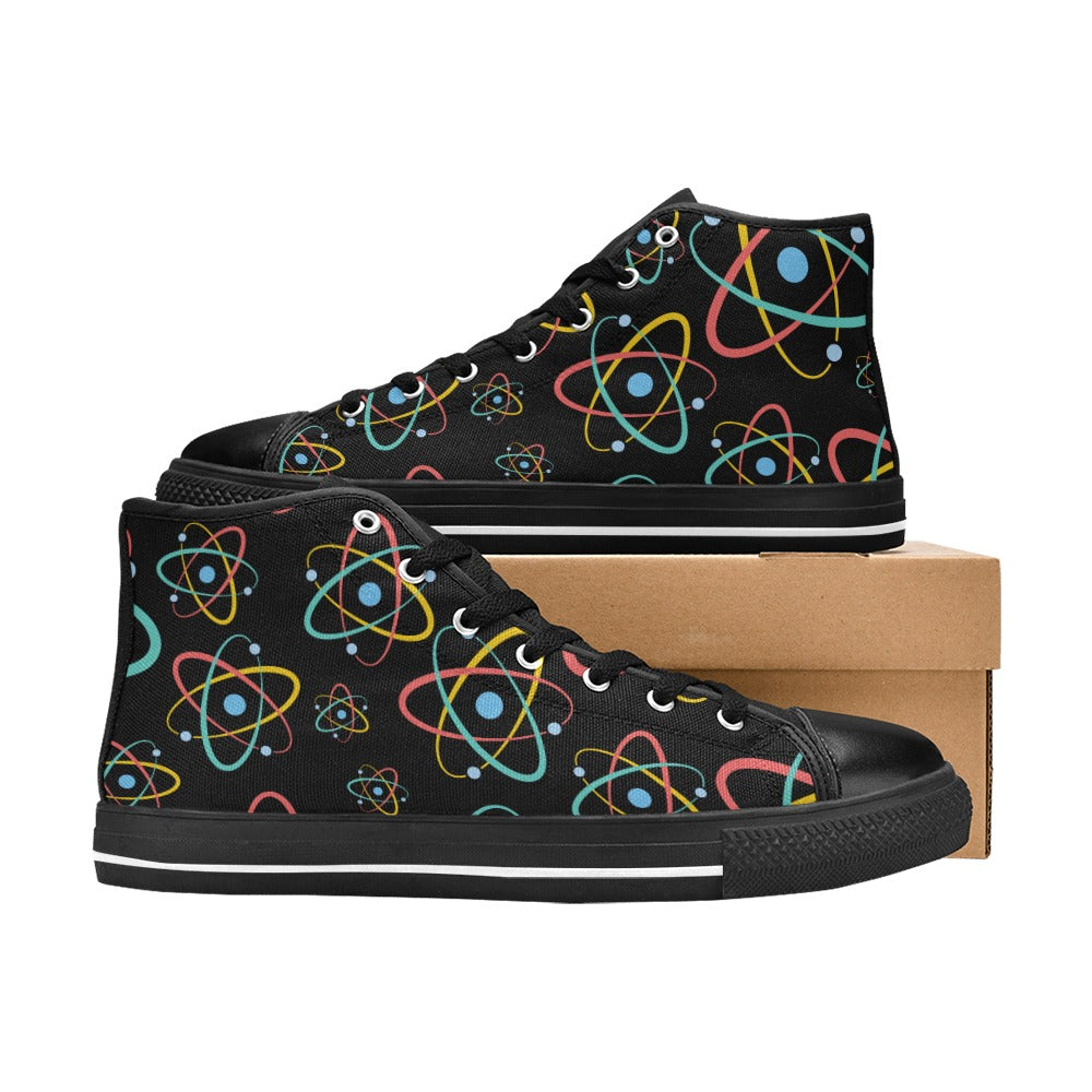 Atoms - Men's High Top Canvas Shoes