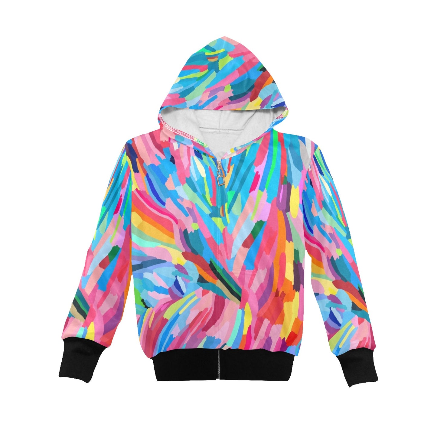 Brushstrokes - Senior Girls Zip Up Hoodie