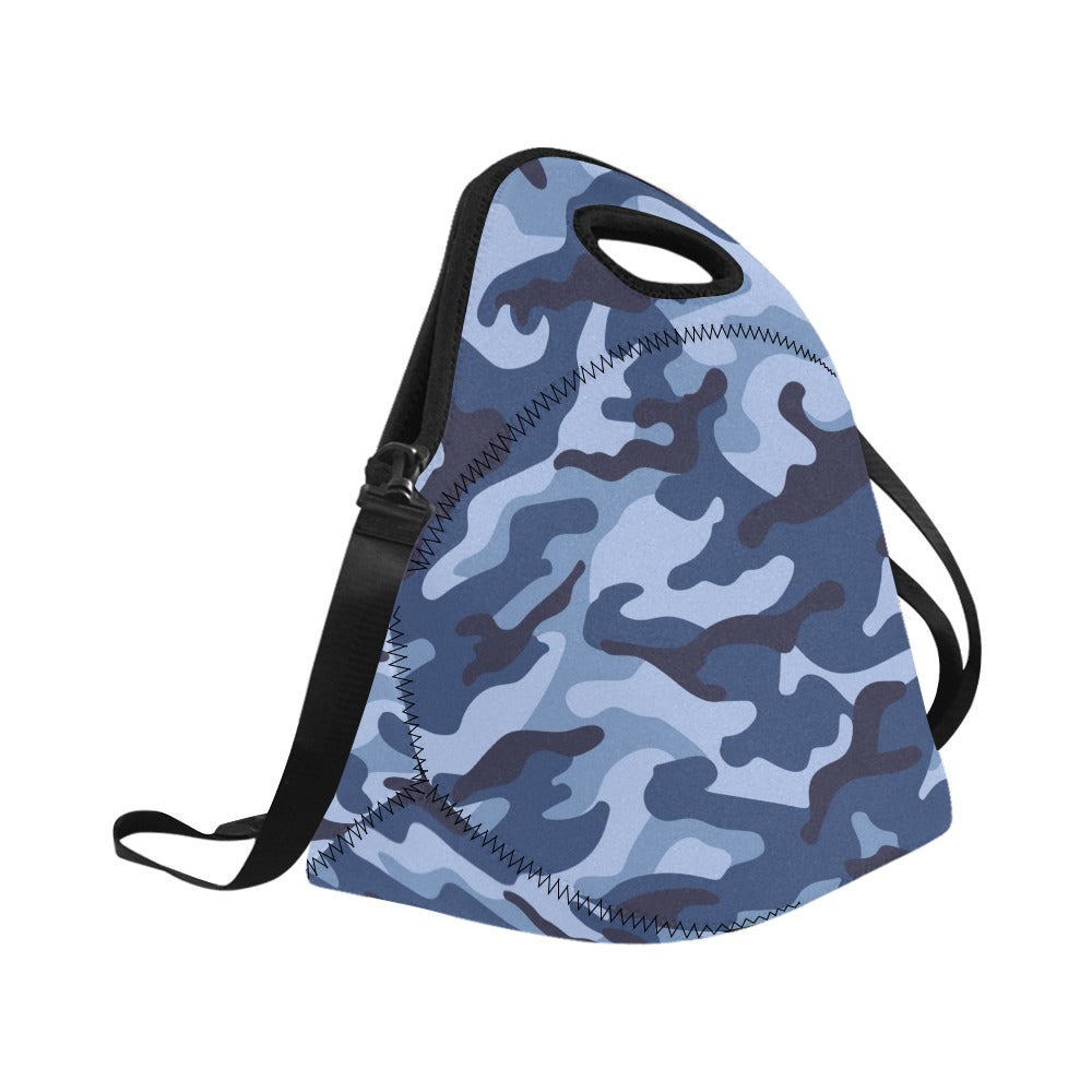 Blue Camouflage - Neoprene Lunch Bag/Large Neoprene Lunch Bag/Large Printed Offshore