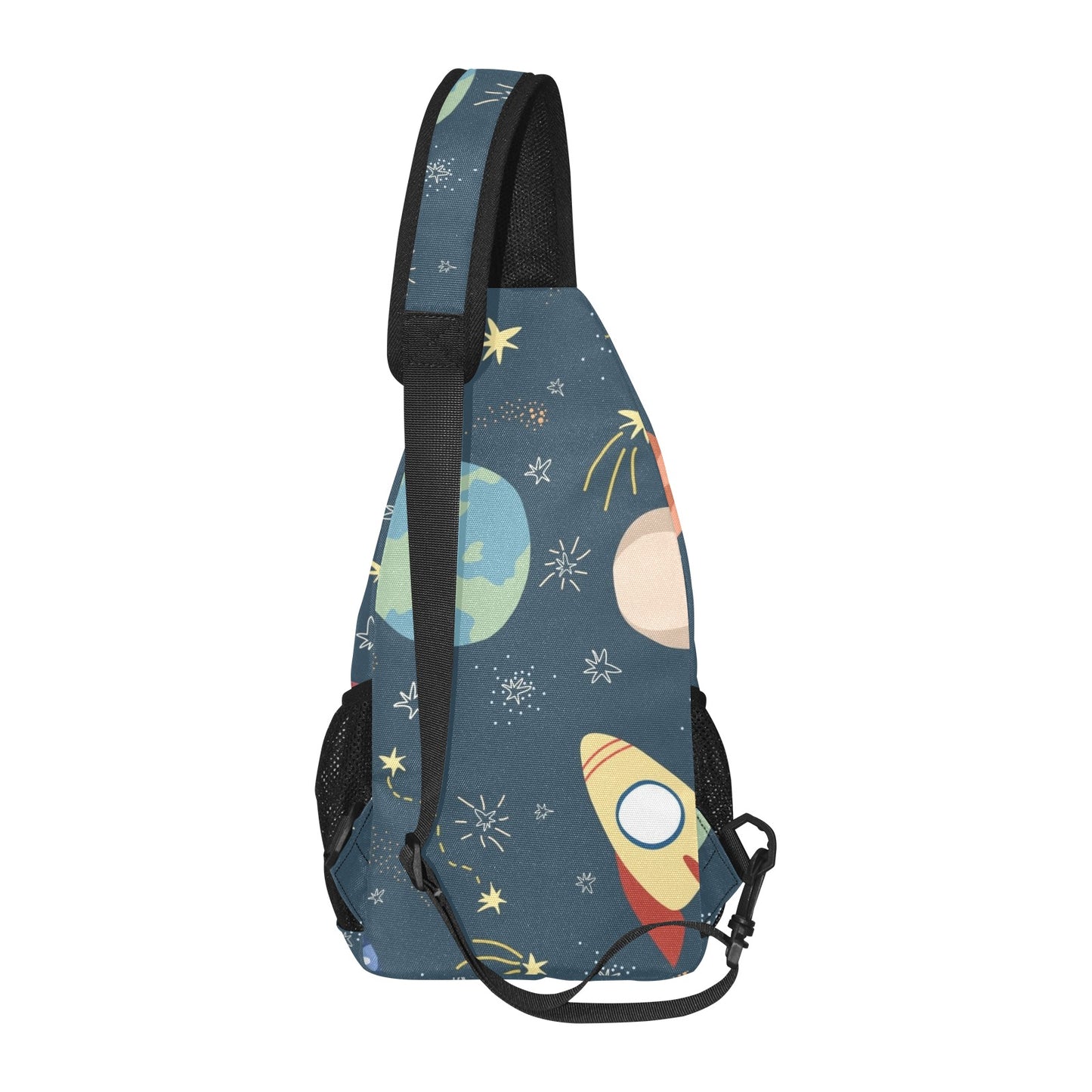 Rocket and Planets In Space - Chest Bag With Full Print