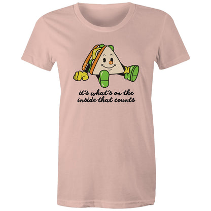 Sandwich, It's What's On The Inside That Counts - Womens T-shirt