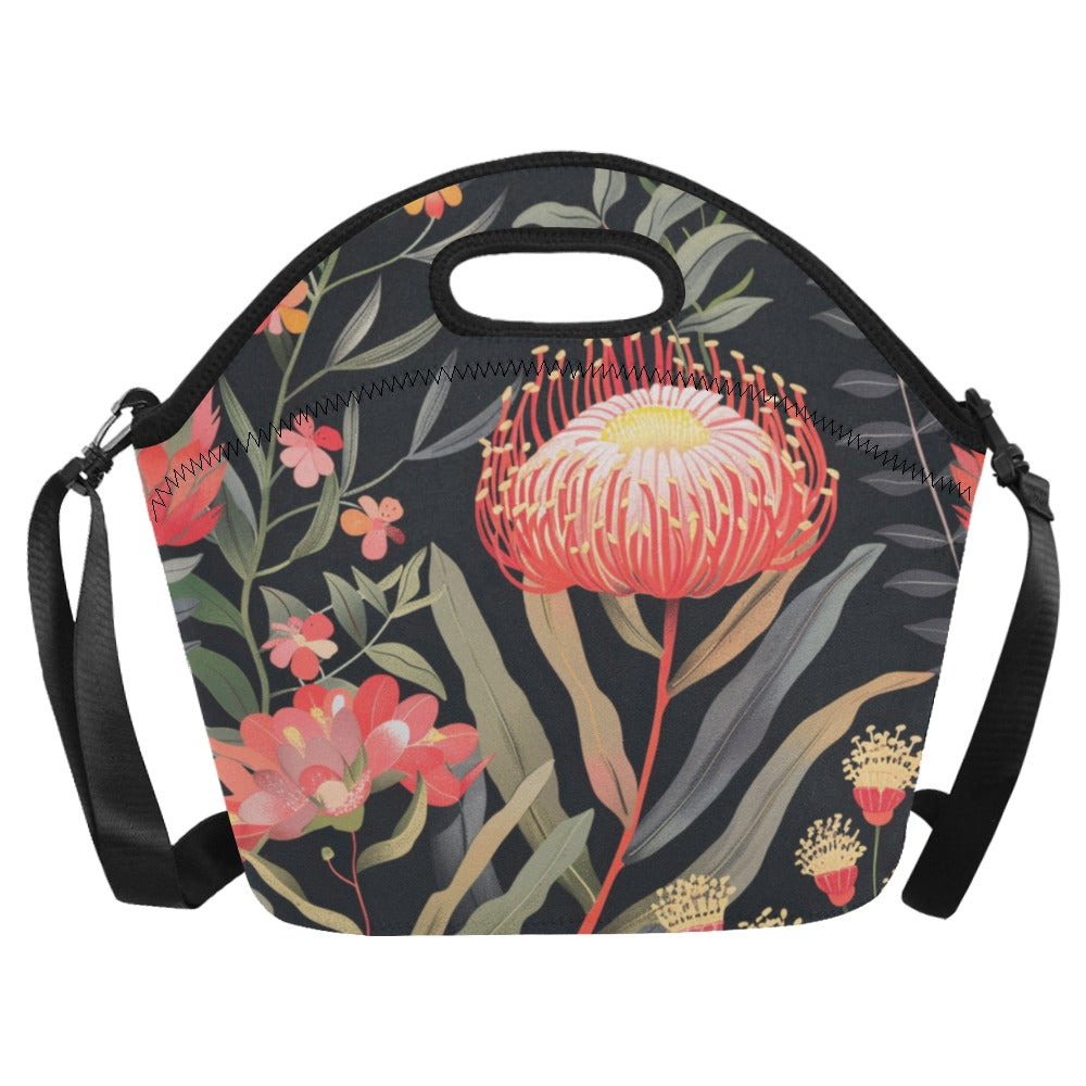 Australian Waratah Flower - Neoprene Lunch Bag/Large