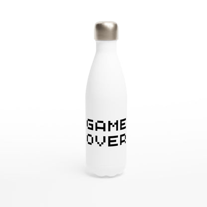 Game Over - White 17oz Stainless Steel Water Bottle Default Title White Water Bottle Games