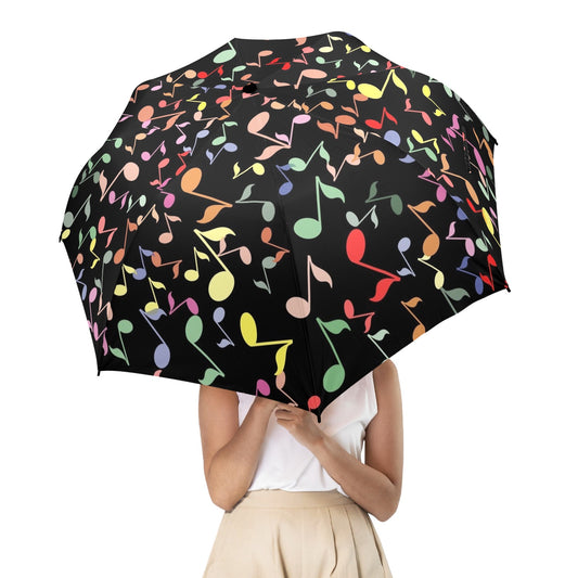 Quavers, Music Notes - Semi-Automatic Foldable Umbrella