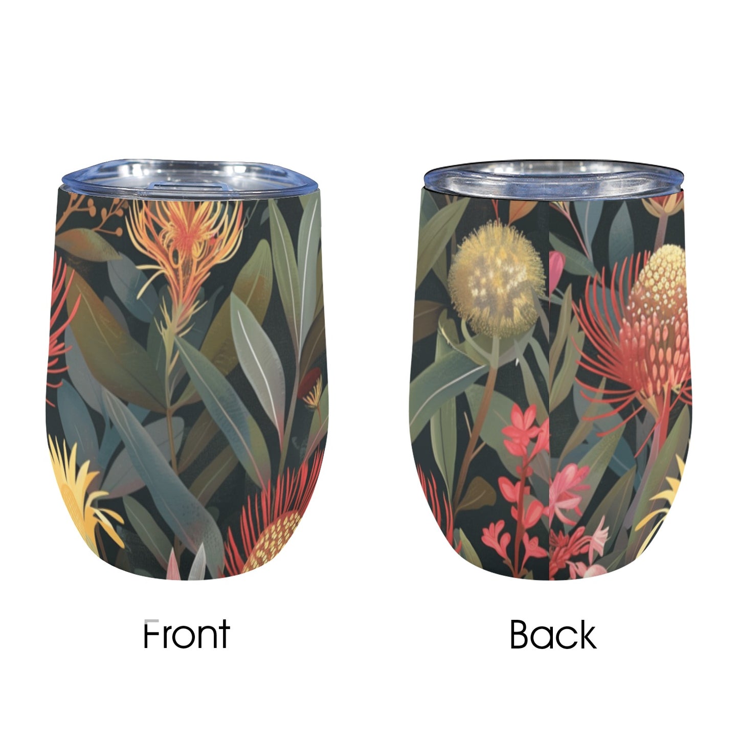 Australian Native Flowers - 12oz Wine Tumbler