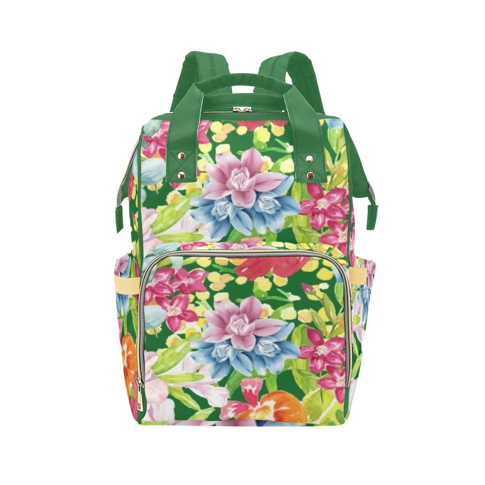 Bright Floral - Multifunction Backpack Multifunction Backpack Plants Printed Offshore