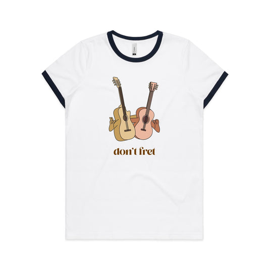 Guitars, Don't Fret - Women's Ringer Tee