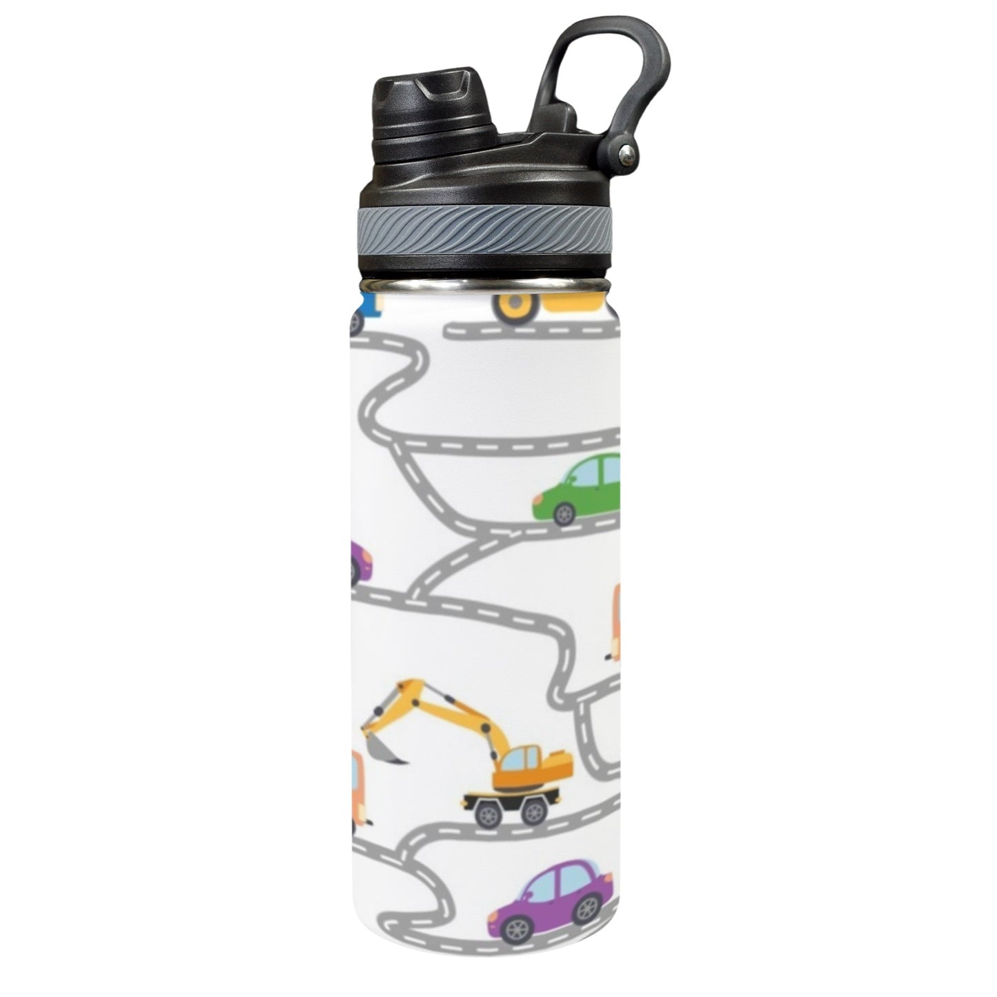 On The Road - Insulated Water Bottle with Dual-Use Lid (18oz)