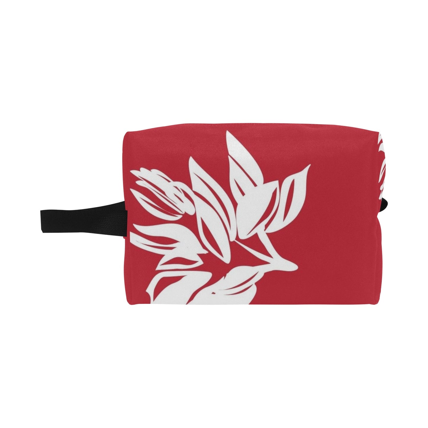 Red Retro Foliage, Hawaiian Flower - Wash Bag