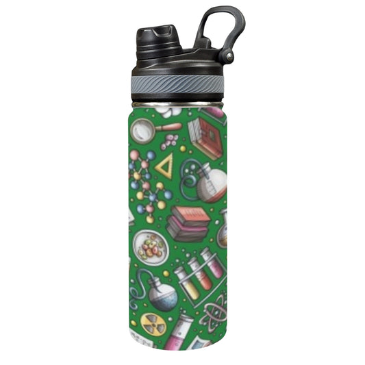 Science Love - Insulated Water Bottle with Dual-Use Lid (18oz) Insulated Water Bottle with Dual-Use Lid (18oz) Printed Offshore