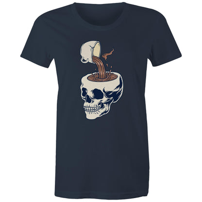 Coffee Skull - Womens T-shirt