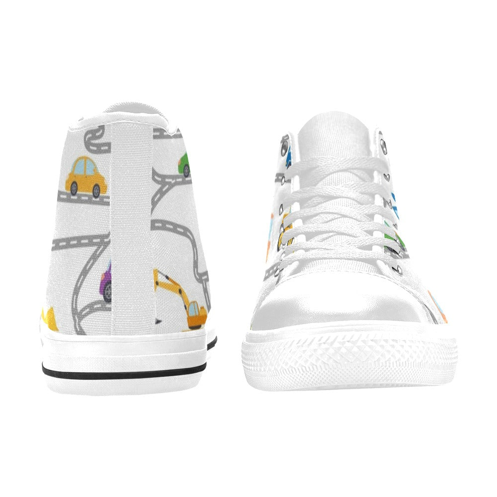 On The Road - Kids' High Top Canvas Shoes