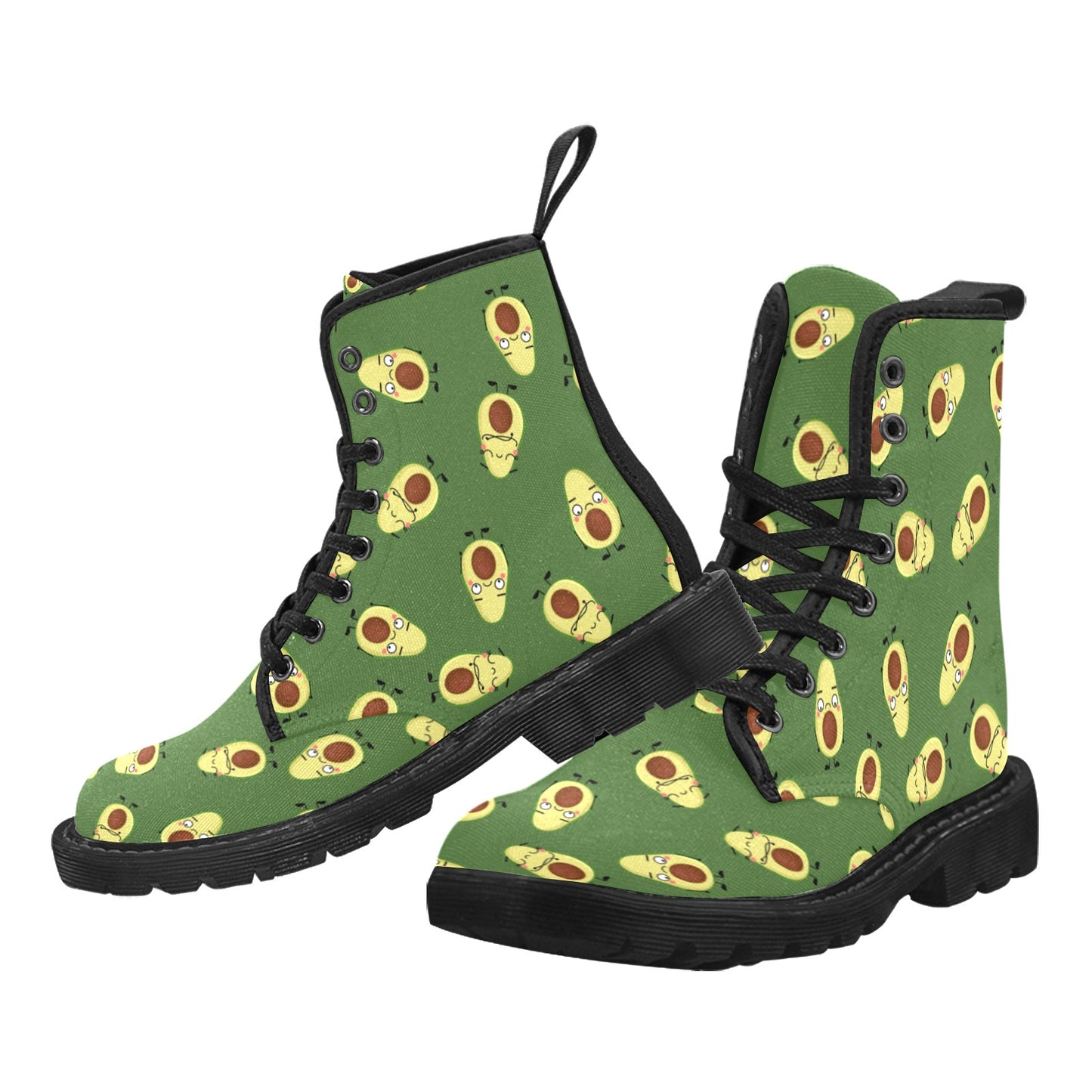 Avocado Characters - Martin Boots for Women (Black)