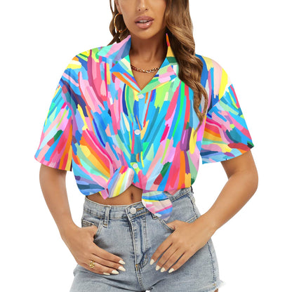 Brushstrokes - Womens Hawaiian Shirt