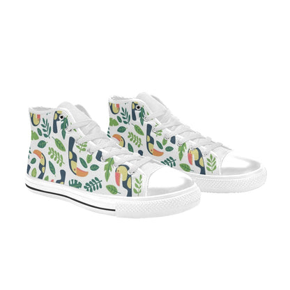 Toucans - Men's High Top Canvas Shoes