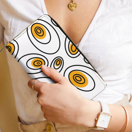 Abstract Eggs - Leather Wallet / Purse