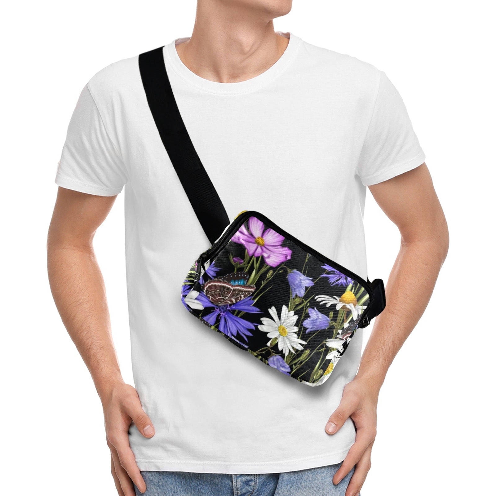 Butterfly Flowers - Belt Bag Belt Bag animal Plants Printed Offshore