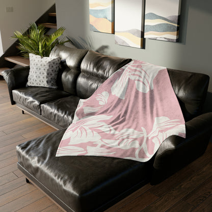 Pink Hibiscus - Soft Polyester Blanket Blanket