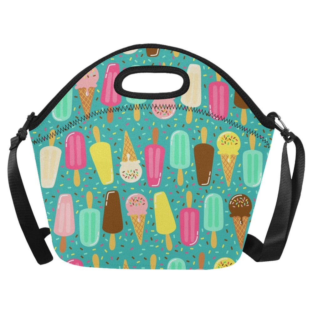 Ice Cream - Neoprene Lunch Bag/Large Neoprene Lunch Bag/Large