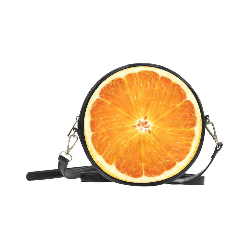 Orange Slice - Round Sling Bag Round Sling Bag Printed Offshore