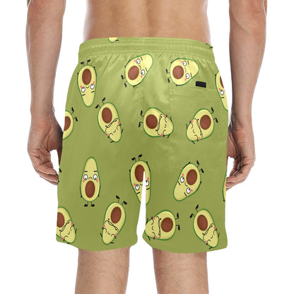 Avocado Characters - Men's Mid-Length Beach Shorts