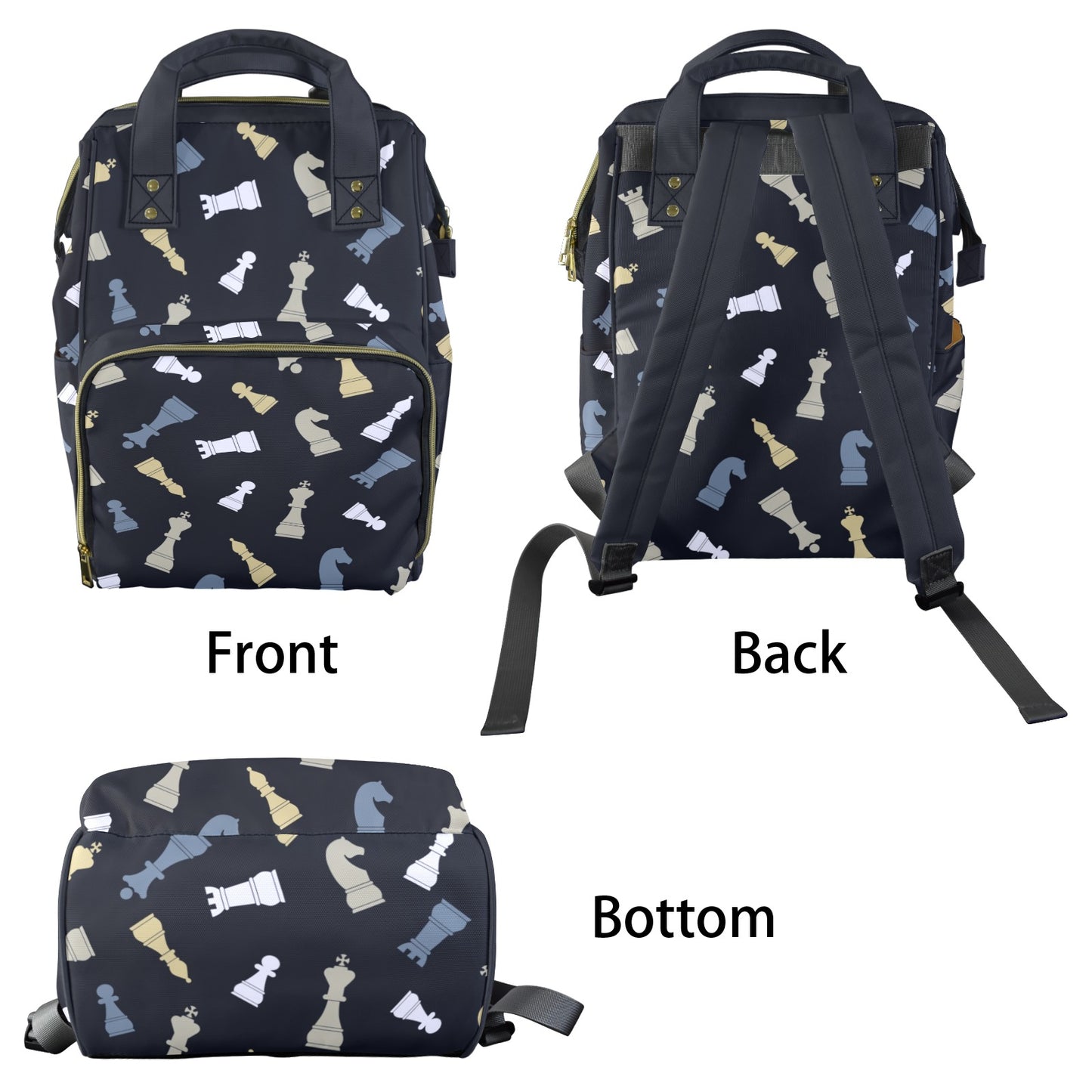 Chess Pattern - Multifunction Backpack