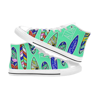 Aloha Surfboards - Men's High Top Canvas Shoes