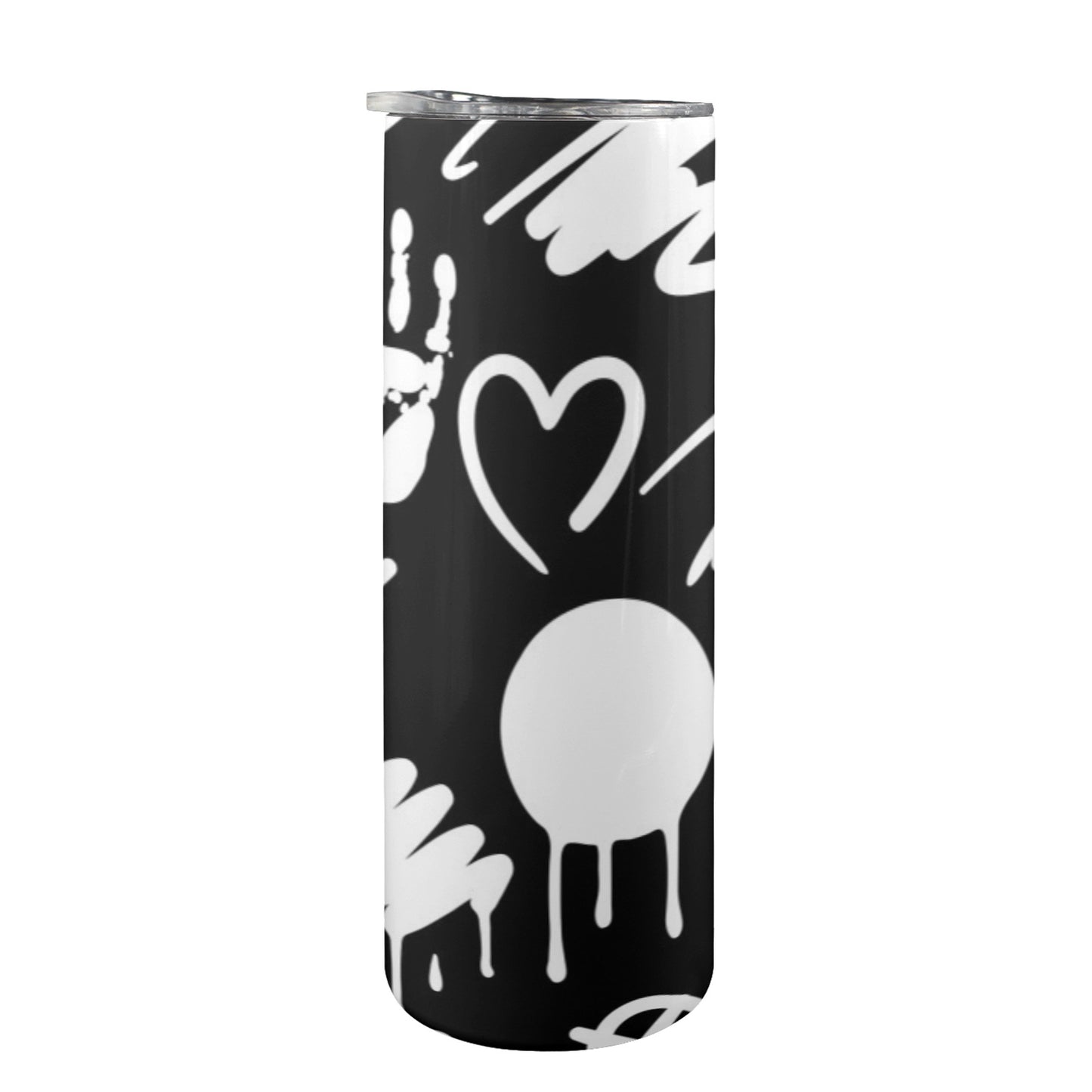 Bold Graffiti - 20oz Tall Skinny Tumbler with Lid and Straw