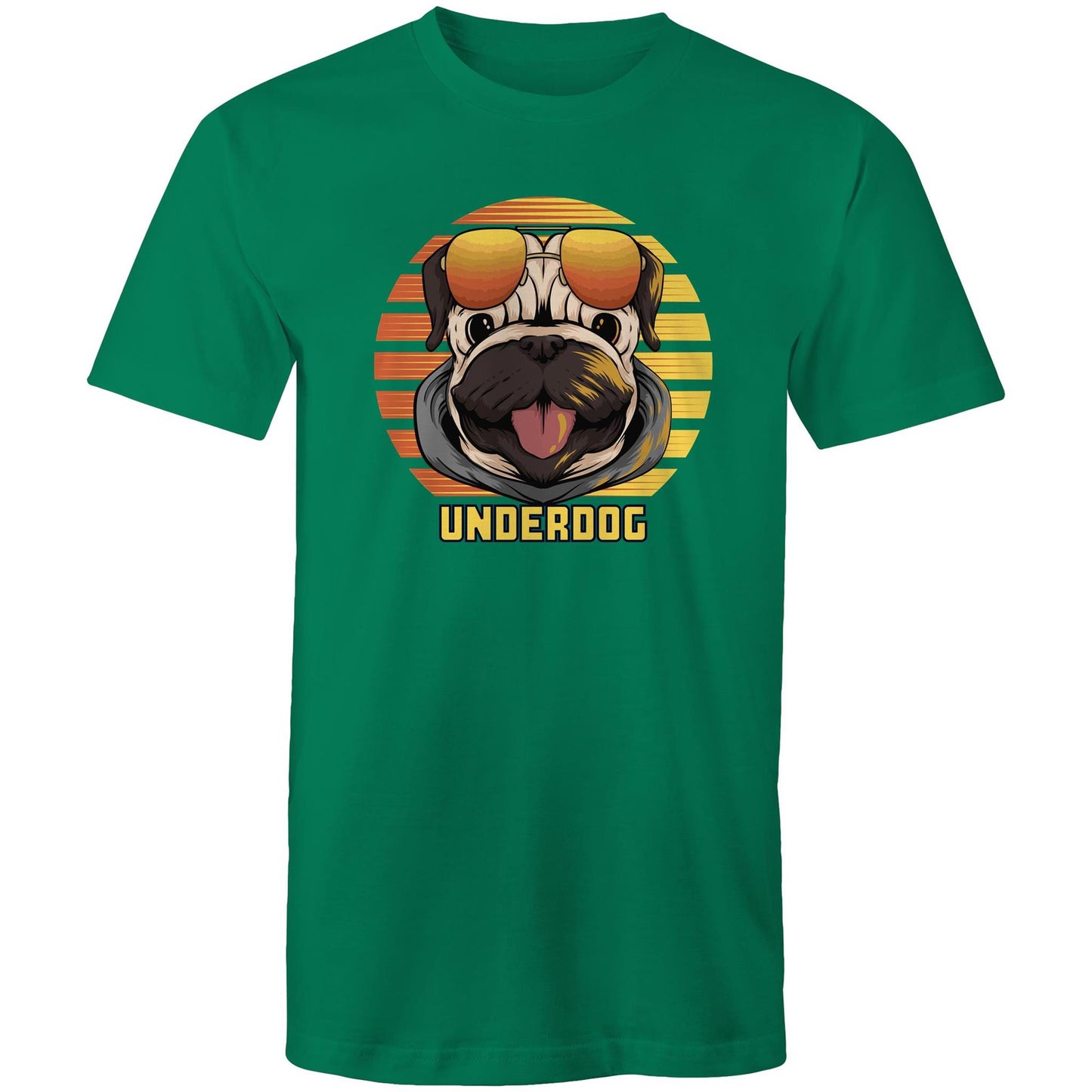 Underdog - Mens T-Shirt Kelly Green Mens T-shirt animal Printed In Australia