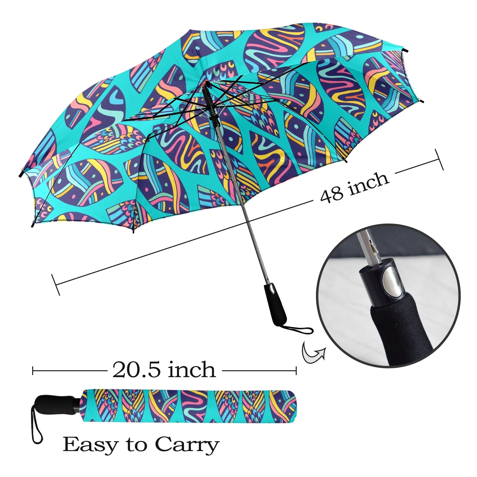 Aloha Surfboards - Semi-Automatic Foldable Umbrella Semi-Automatic Foldable Umbrella Printed Offshore